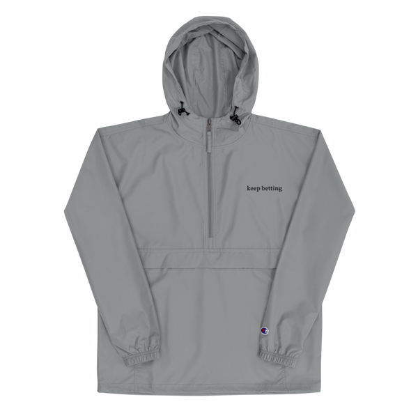 KEEP BETTING Embroidered Champion Packable Jacket
